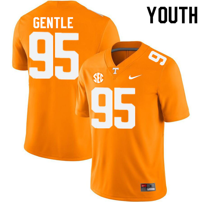 Youth #95 Carson Gentle Tennessee Volunteers College Football Jerseys Stitched-Orange